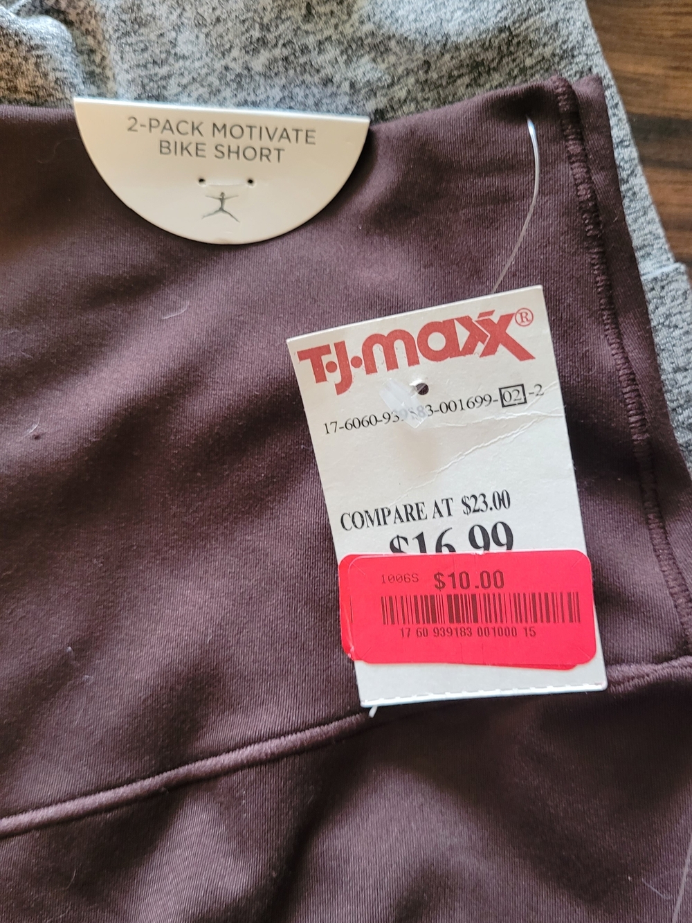 T.J.Maxx Brown Athletic Bike Shorts